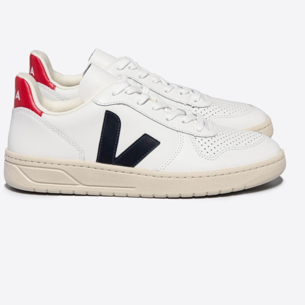 Veja Women’s V-10 leather White Nautico Pekin NBW